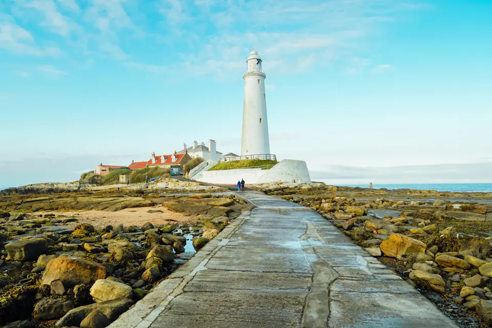 St Mary’s Lighthouse at the end of the causeway north of Whitley Bay